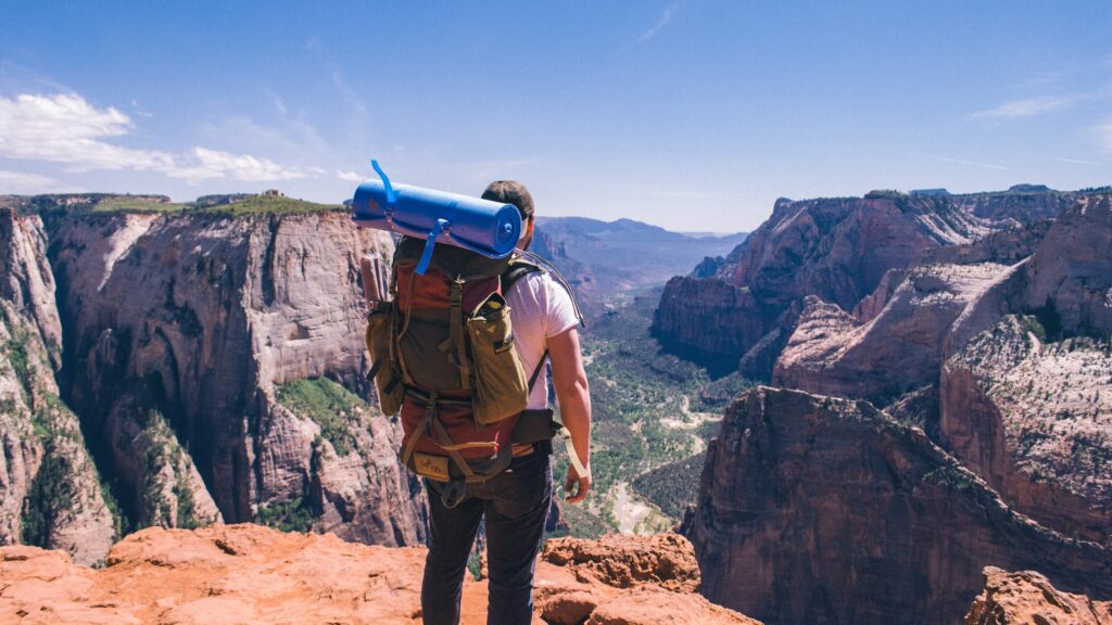 Picture of a man backpacking