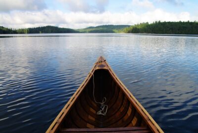 Canoe on a lake