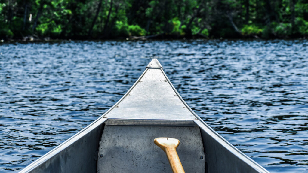 Canoe on a lake