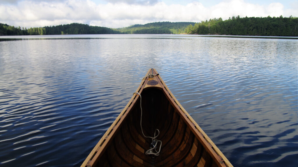 Canoe on a lake