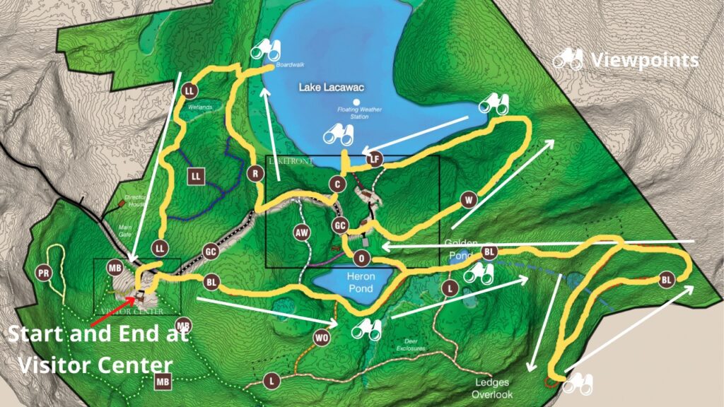 Lacawac Sanctuary Hiking Trail Map