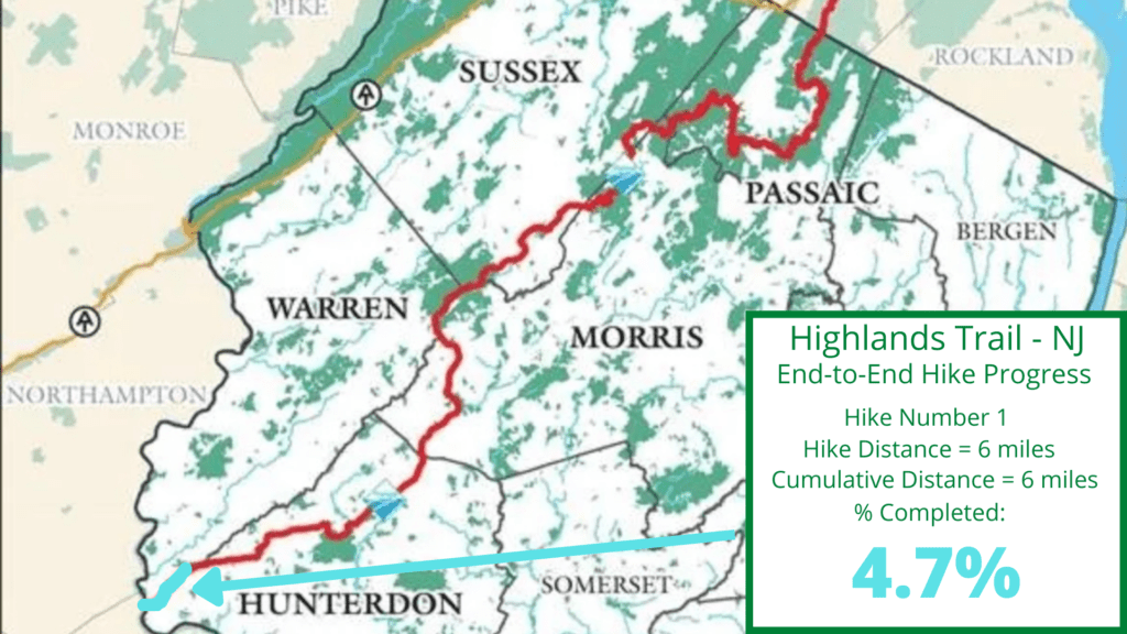 Highlands Trail NJ End-to-End Hike Progress