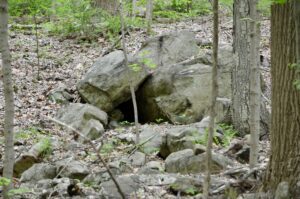 A small cave in Voorhees State Park.