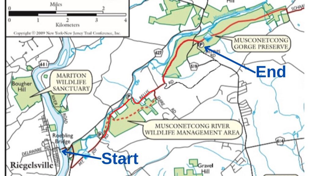NJ Highlands Trail - Hike 1 Map