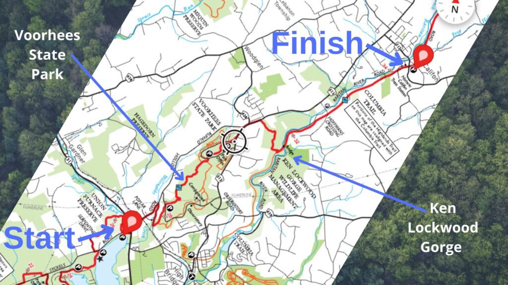 NJ Highlands Trail Hike 4 Map (Source: Avenza Maps)