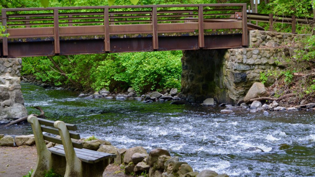 The bridge to Stephens State Park, NJ.