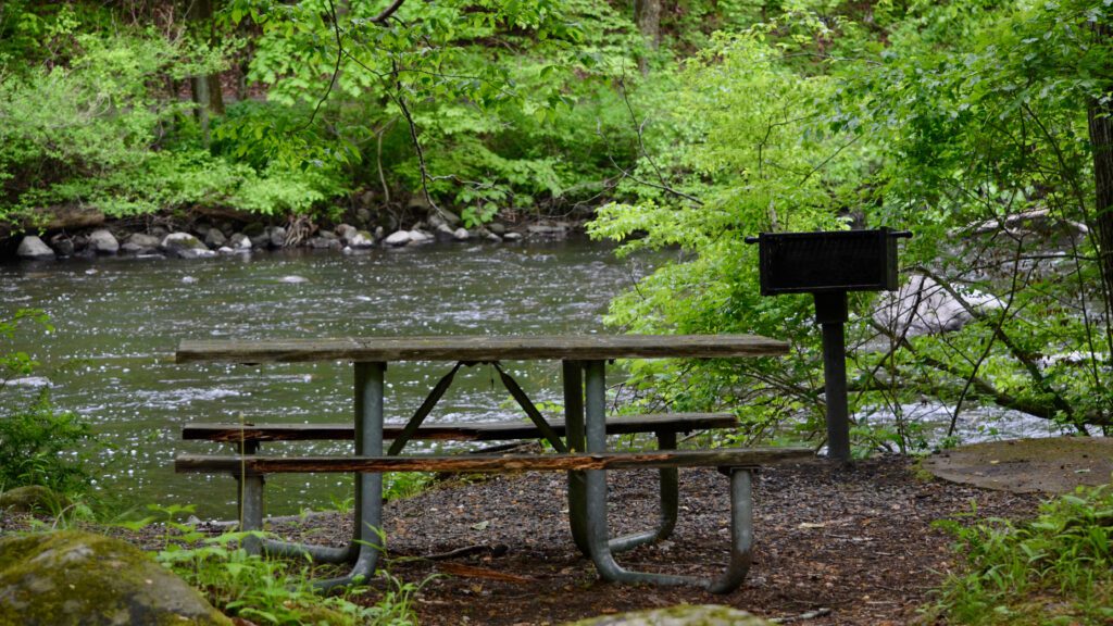 Riverside picnic area at Stephens State Park NJ.